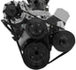 Small Block Chevy Black Ultra Serpentine Conversion System (PS/ALT)
