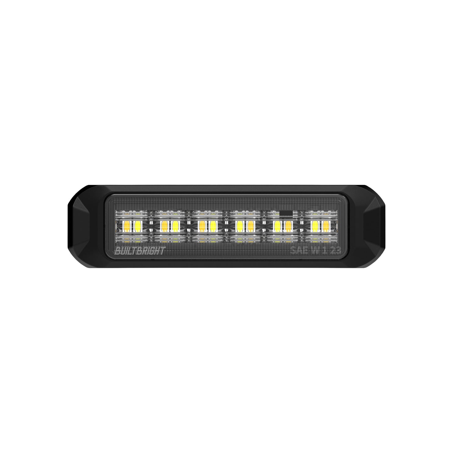 BUILTBRIGHT BB6110B Work Bar Strobe 4 Slim - 4" Low-Profile LED Strobe Light Amber/White (1 EA)
