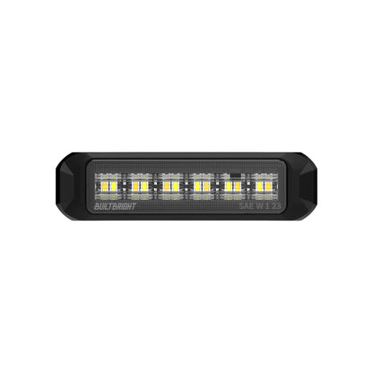 BUILTBRIGHT BB6110B Work Bar Strobe 4 Slim - 4" Low-Profile LED Strobe Light Amber/White (1 EA)