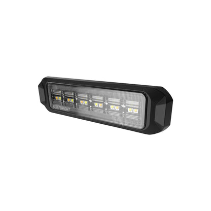 BUILTBRIGHT BB6110B Work Bar Strobe 4 Slim - 4" Low-Profile LED Strobe Light Amber/White (1 EA)