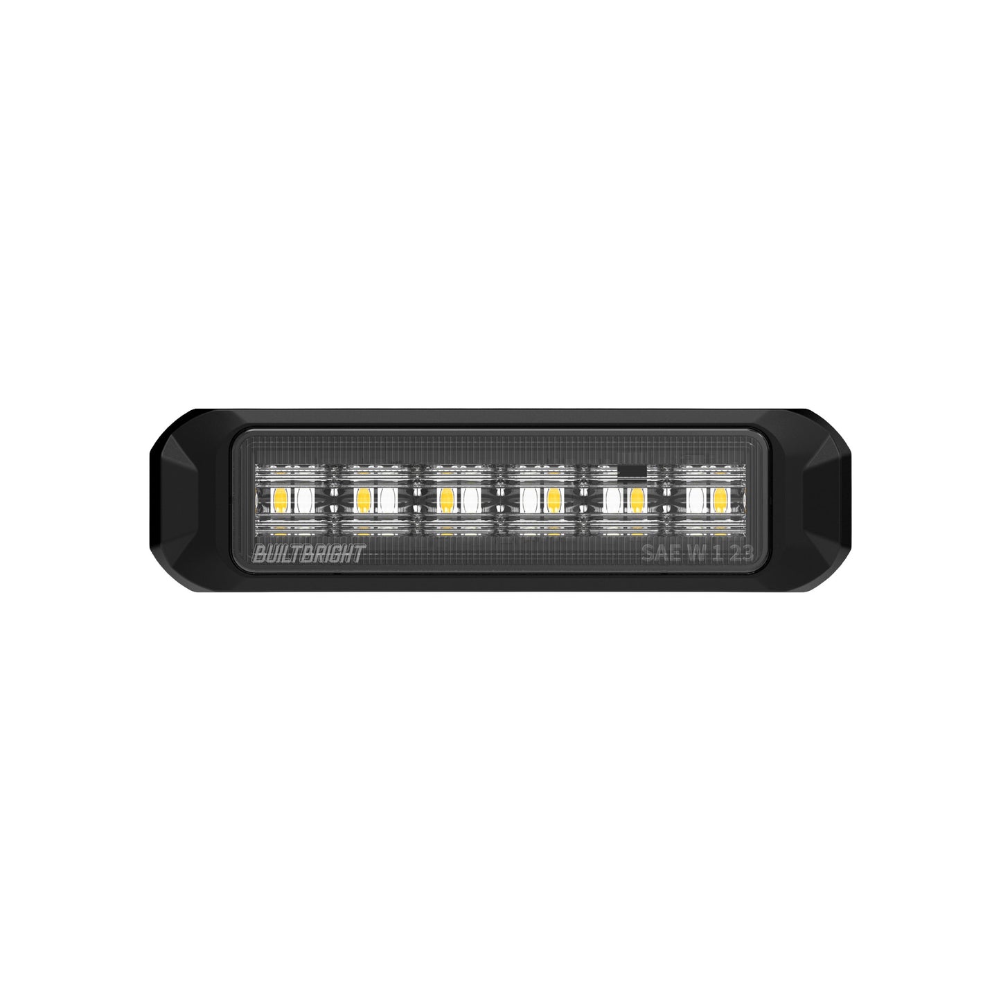 BUILTBRIGHT BB6110C Work Bar Strobe 4 Slim - 4" Low-Profile LED Strobe Light Amber/Blue (1 EA)