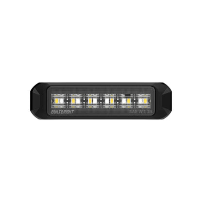 BUILTBRIGHT BB6110C Work Bar Strobe 4 Slim - 4" Low-Profile LED Strobe Light Amber/Blue (1 EA)