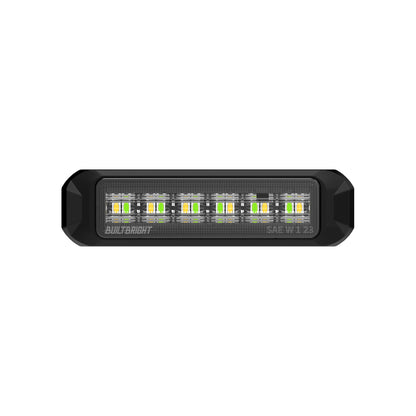 BUILTBRIGHT BB6110D Work Bar Strobe 4 Slim - 4" Low-Profile LED Strobe Light Amber/Green (1 EA)