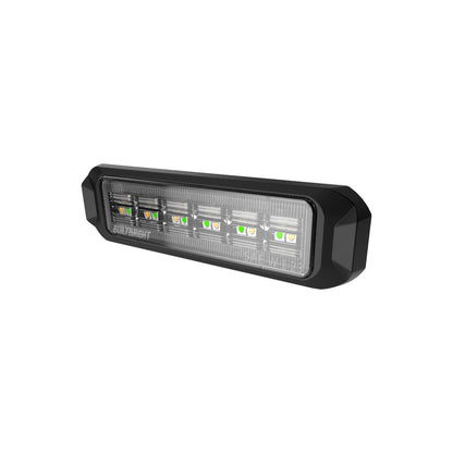 BUILTBRIGHT BB6110D Work Bar Strobe 4 Slim - 4" Low-Profile LED Strobe Light Amber/Green (1 EA)