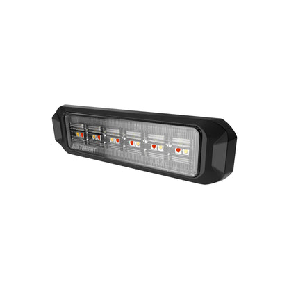 BUILTBRIGHT BB6110E Work Bar Strobe 4 Slim - 4" Low-Profile LED Strobe Light Amber/Red (1 EA)