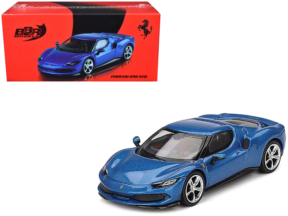 Ferrari 296 GTB Blue Corsa 1/64 Diecast Model Car by BBR  free shipping USA