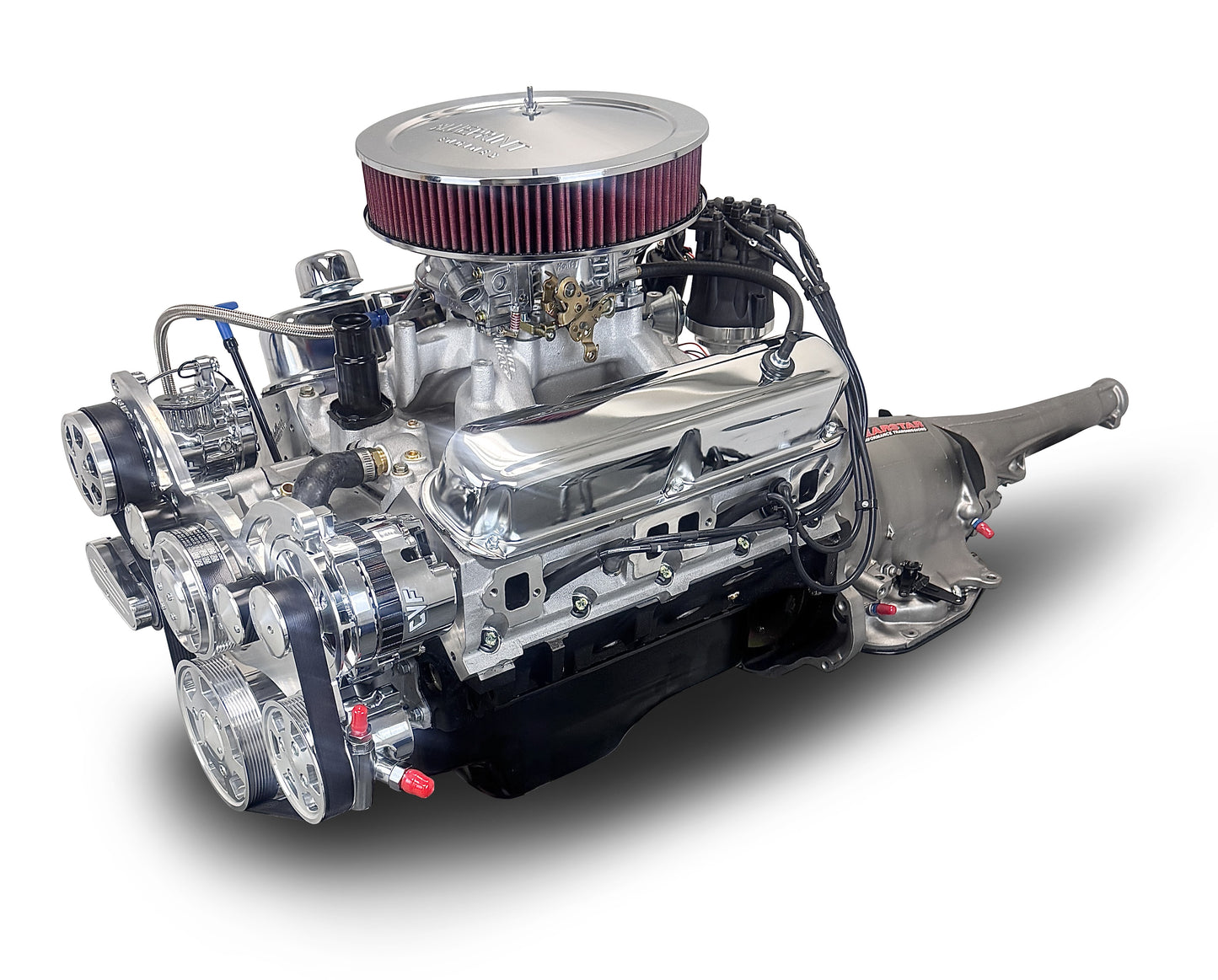 BluePrint Engines Chrysler Small Block Compatible 408 C.I. Standard Edition - 727 Automatic Transmission - Polished Pulley Kit - Carbureted