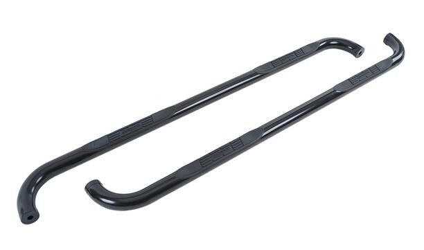 Big Country Truck Accessories 370451 - 3" Round Classic Side Bars With Mounting Bracket Kit - Black Powdercoat