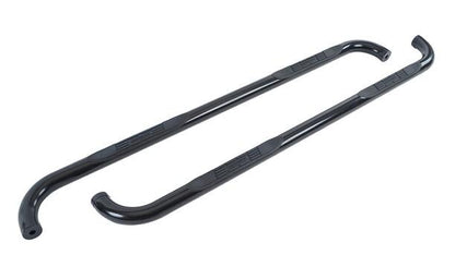 Big Country Truck Accessories 370451 - 3" Round Classic Side Bars With Mounting Bracket Kit - Black Powdercoat