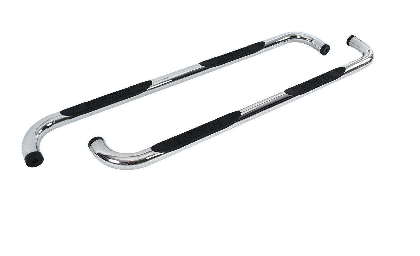 Big Country Truck Accessories 370364 - 3" Round Classic Side Bars With Mounting Bracket Kit - Polished Stainless Steel