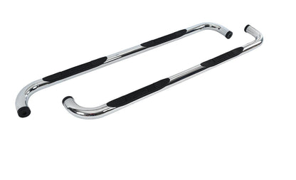 Big Country Truck Accessories 370364 - 3" Round Classic Side Bars With Mounting Bracket Kit - Polished Stainless Steel