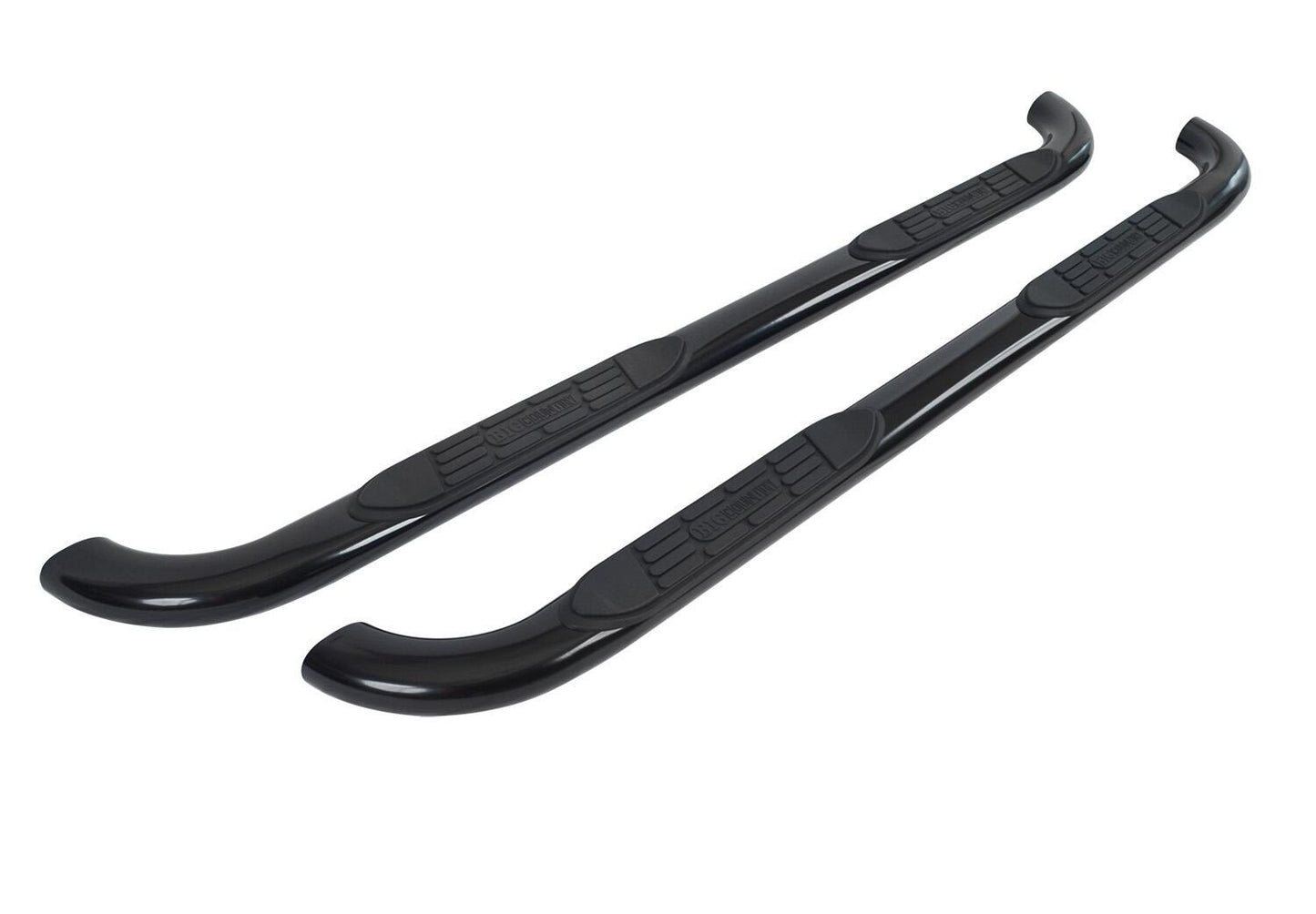 Big Country Truck Accessories 372339 - 4" Oval Side Bars - Classic Design 90° - Black