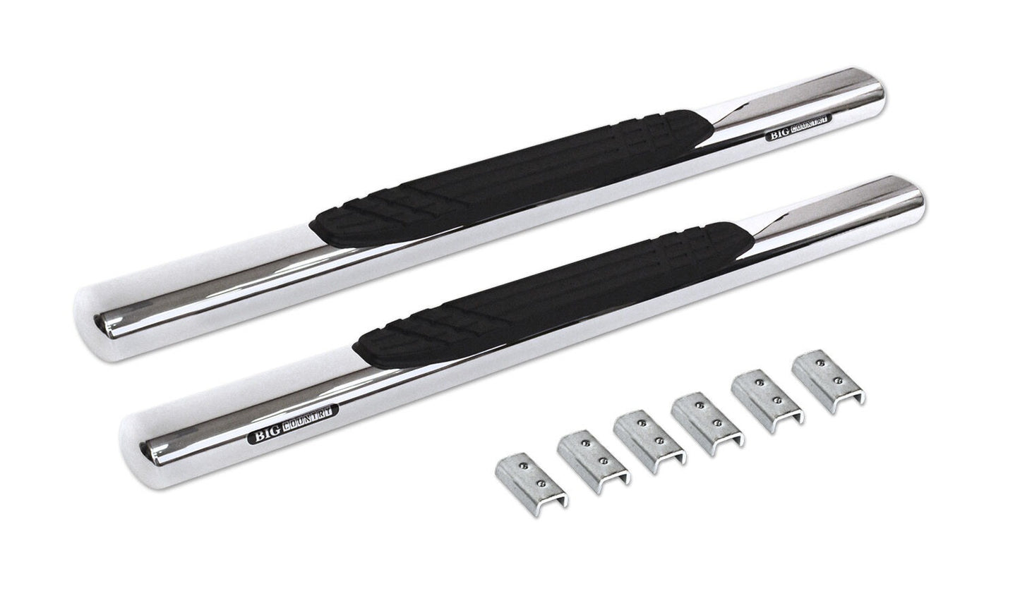 Big Country Truck Accessories 39405266 - 4" WIDESIDER Platinum Side Bars - BARS ONLY - Polished Stainless Steel
