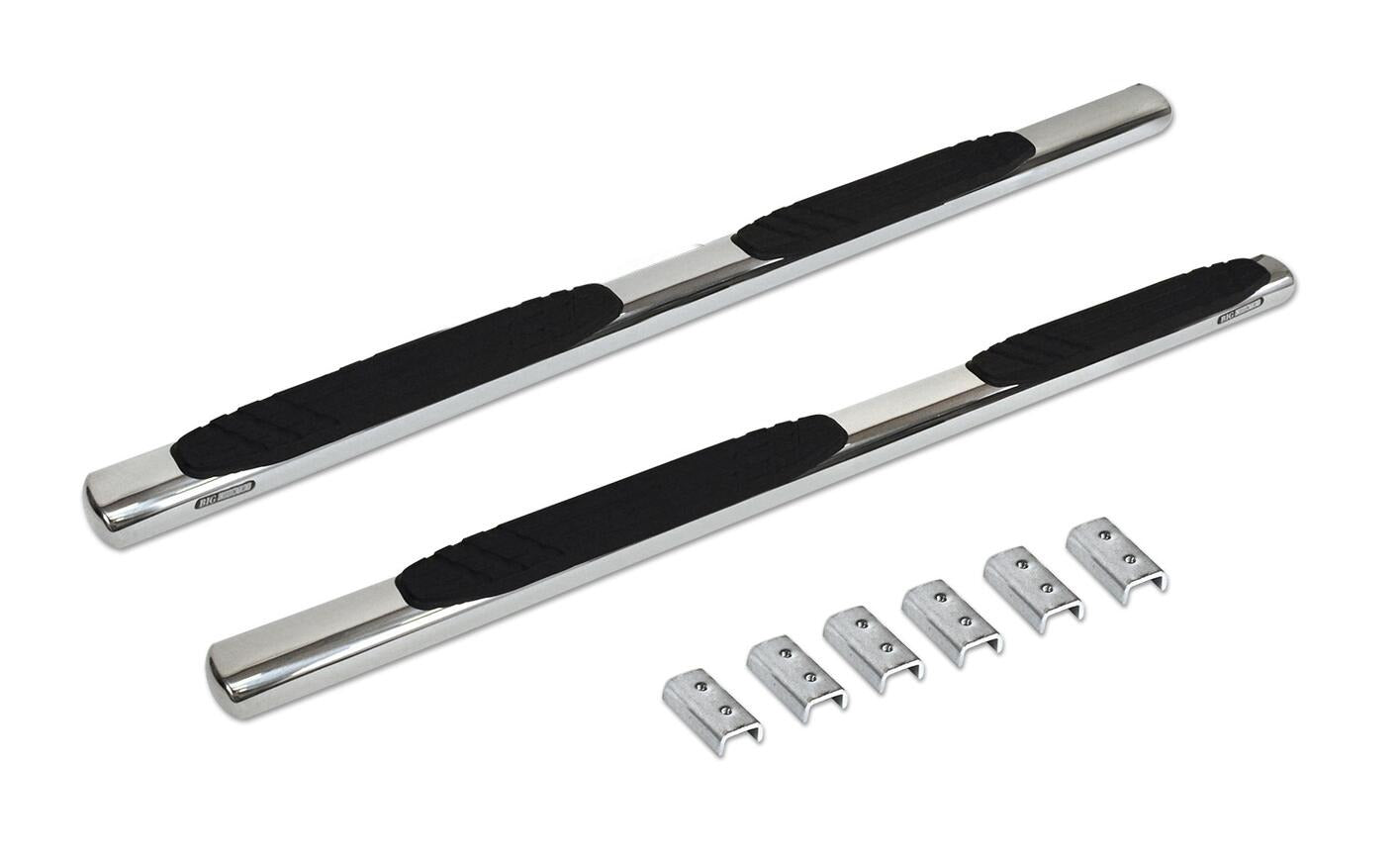 Big Country Truck Accessories 394059876 - 4" WIDESIDER Platinum Side Bars With Mounting Bracket Kit - Polished Stainless Steel