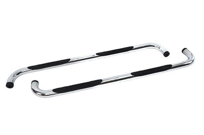 Big Country Truck Accessories 370364 - 3" Round Classic Side Bars With Mounting Bracket Kit - Polished Stainless Steel