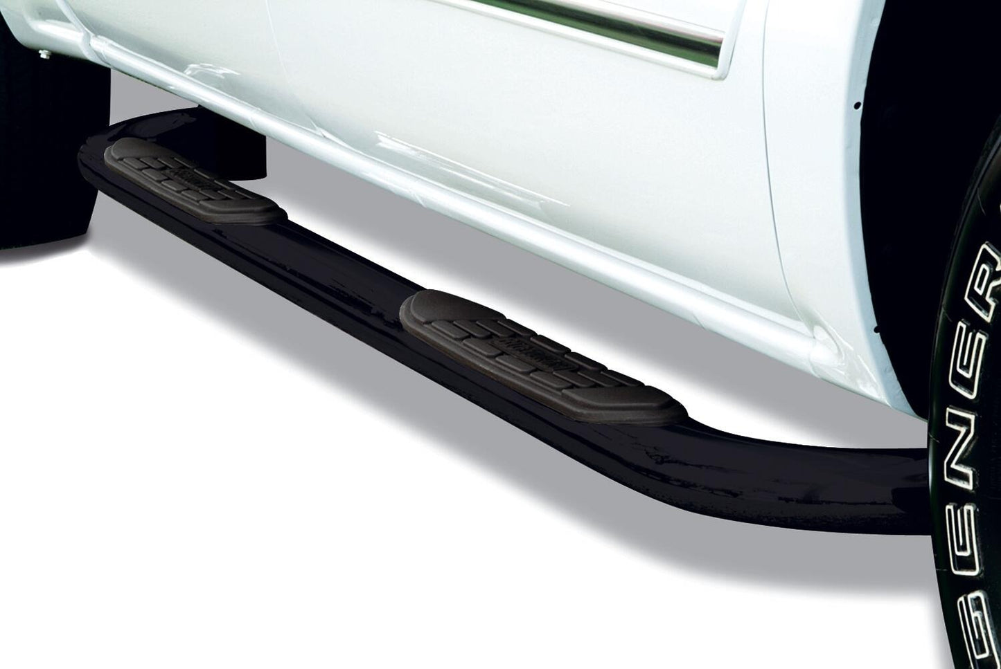 Big Country Truck Accessories 372339 - 4" Oval Side Bars - Classic Design 90° - Black