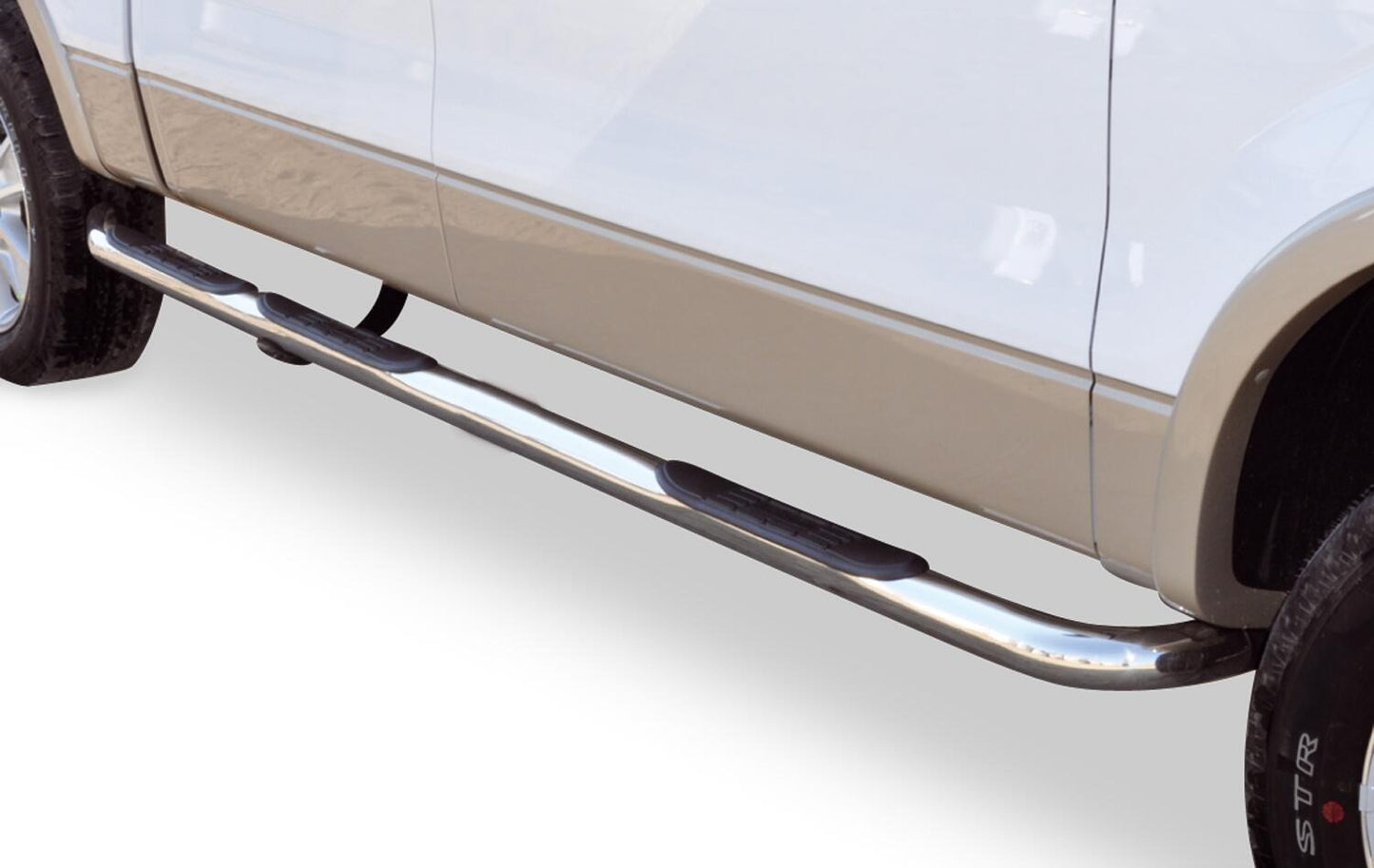 Big Country Truck Accessories - 373704 - 3in Round Wheel-to-Wheel Side Bars