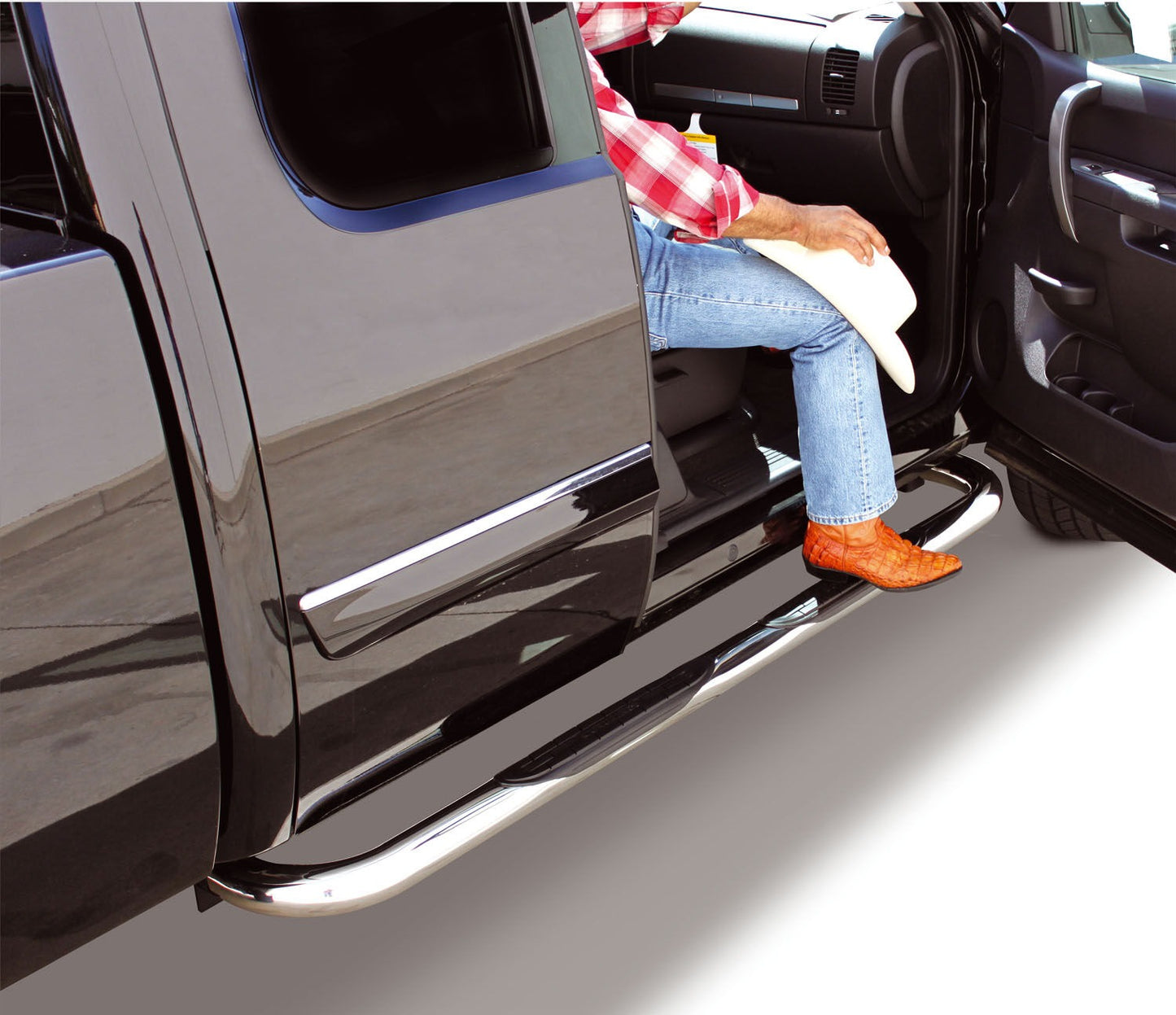 Big Country Truck Accessories - 372904 - 3in Round Classic Side Bars