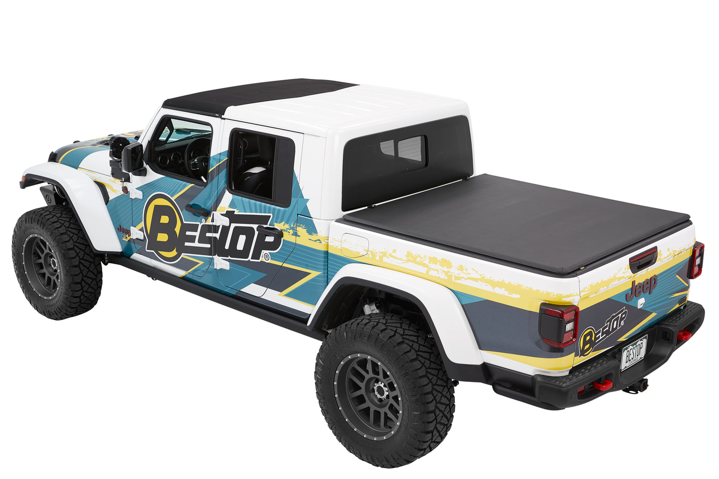 EZ-Fold Soft Tonneau - '20-26 Gladiator; For 5 Ft. Bed (Black Diamond)