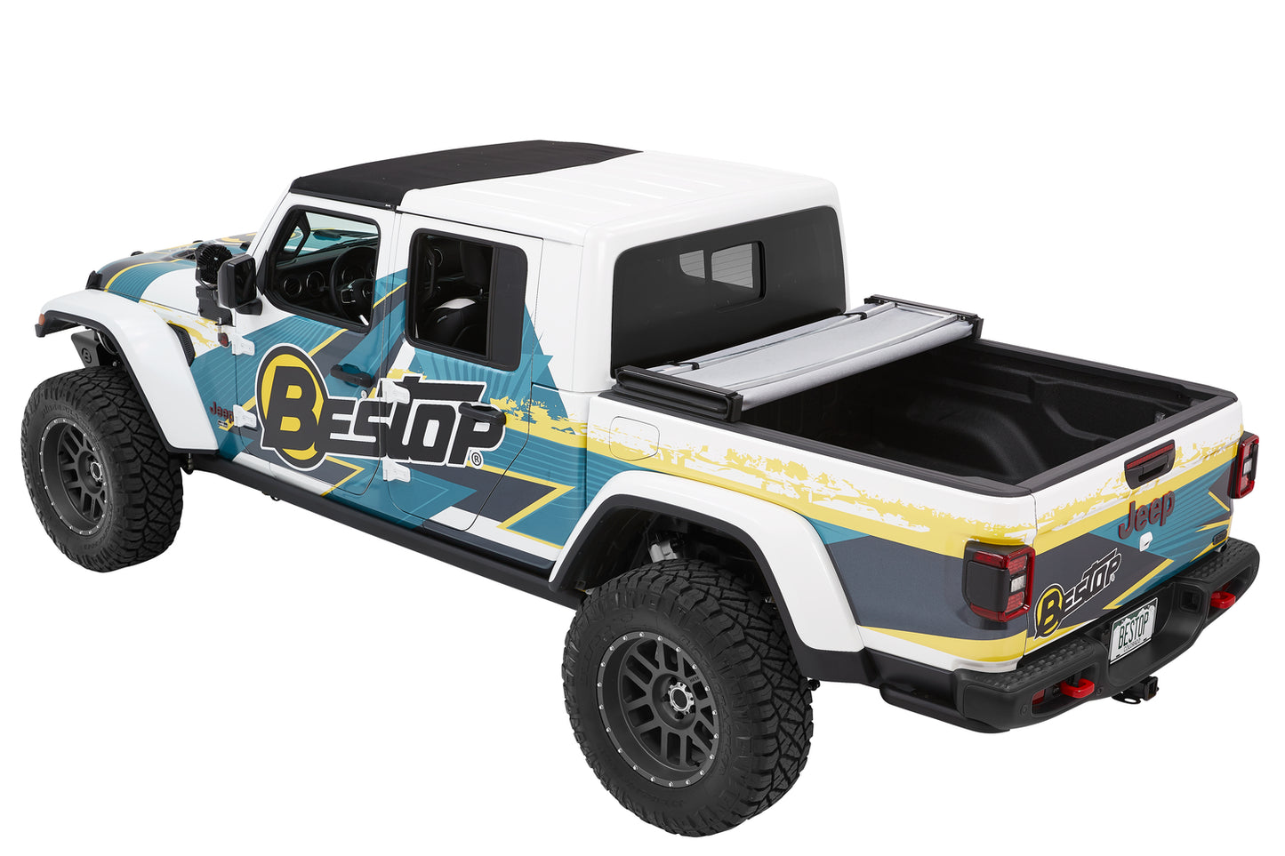 EZ-Fold Soft Tonneau - '20-26 Gladiator; For 5 Ft. Bed (Black Diamond)