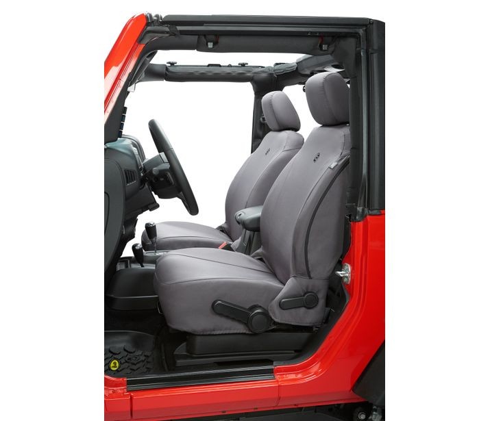Seat Covers - Jeep '07-12 Wrangler JK; Front (Charcoal)