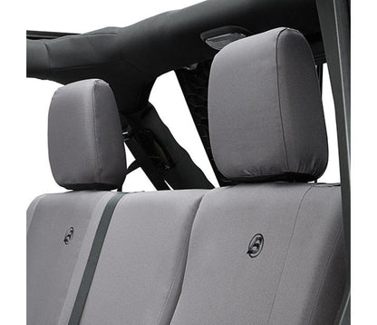 Seat Covers - Jeep '07  '13-18 Wrangler JK 4-Door; Rear (Charcoal)