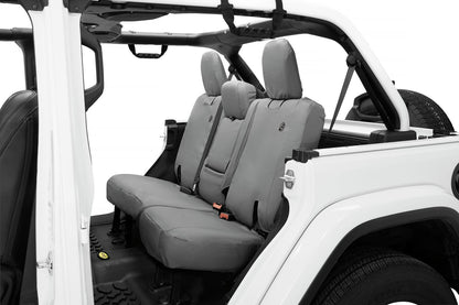Seat Covers - Jeep '18-2023 Wrangler JL 4-Door; Exc. 4XE; Rear W/ Fold Down Arm Rest (Charcoal)