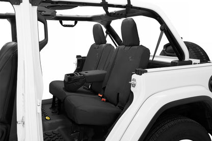 Seat Covers - Jeep '18-2023 Wrangler JL 4-Door; Exc. 4XE; Rear W/ Fold Down Arm Rest (Black Diamond)