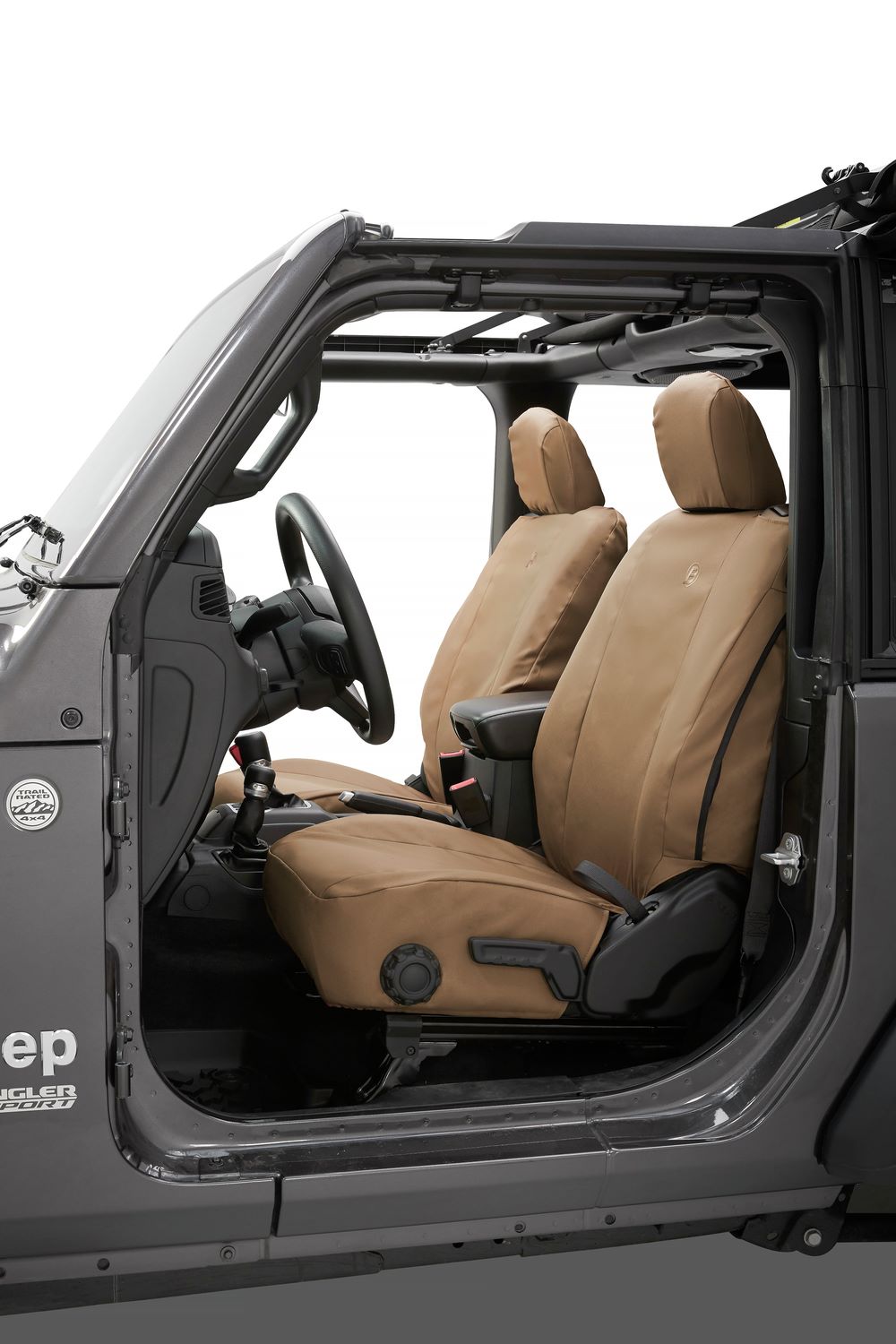 Seat Covers - Jeep '18-26 Wrangler JL 2-Door; Front (Tan)