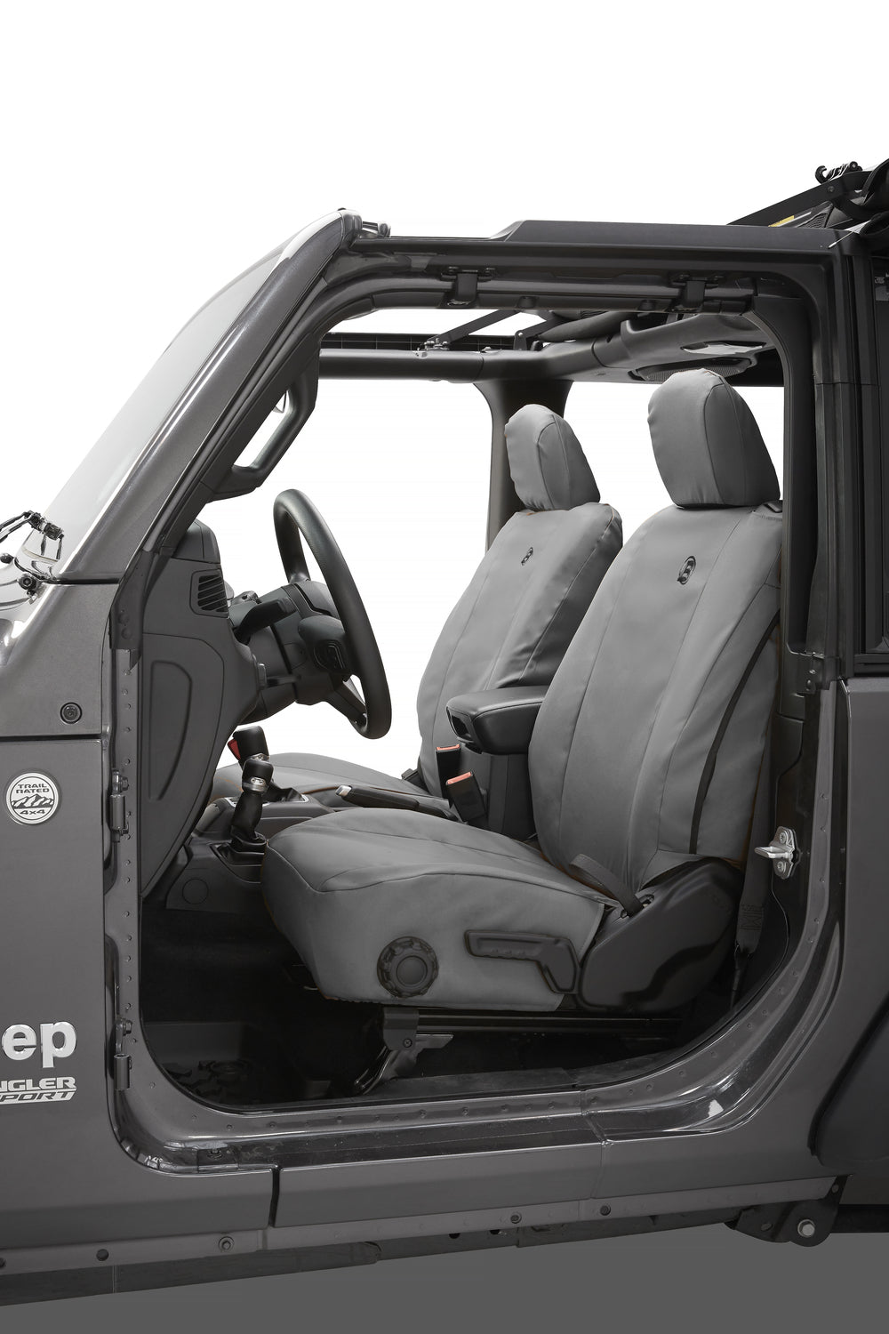 Seat Covers - Jeep '18-26 Wrangler JL 2-Door; Front (Charcoal)