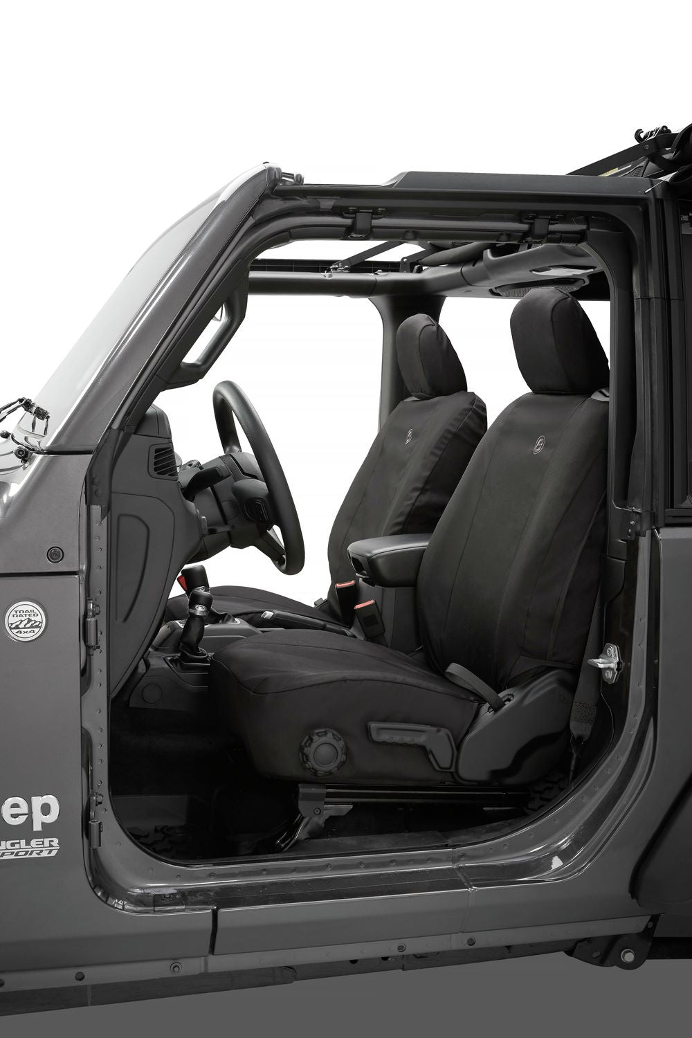 Seat Covers - Jeep '18-26 Wrangler JL 2-Door; Front (Black Diamond)