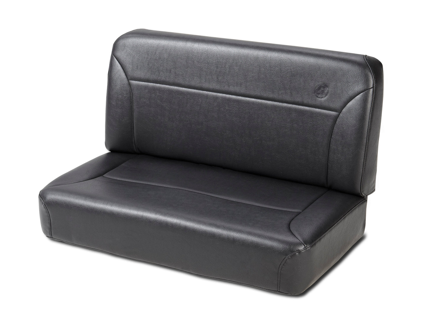 Trailmax II Fixed-Back Seat - Jeep '55-83 CJ5 / '76-86 CJ7 / '87-95 Wrangler YJ; Rear (All Vinyl; Black Crush)