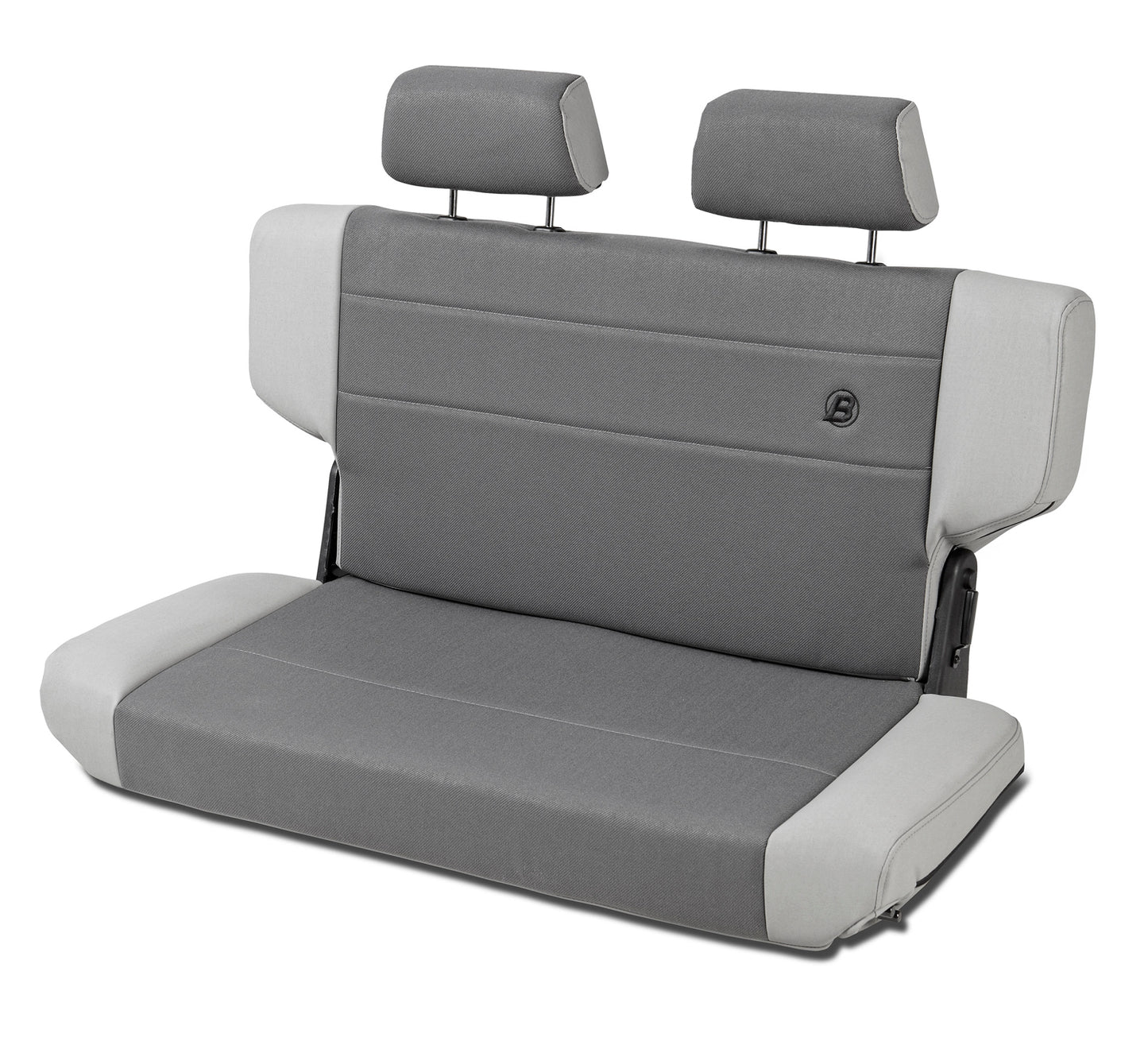 Trailmax II Fold-N-Tumble Seat - Jeep '97-06 Wrangler TJ; Rear (Center Fabric Insert; Charcoal/Gray)