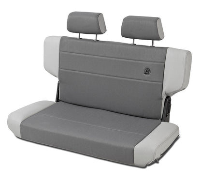 Trailmax II Fold-N-Tumble Seat - Jeep '97-06 Wrangler TJ; Rear (Center Fabric Insert; Charcoal/Gray)