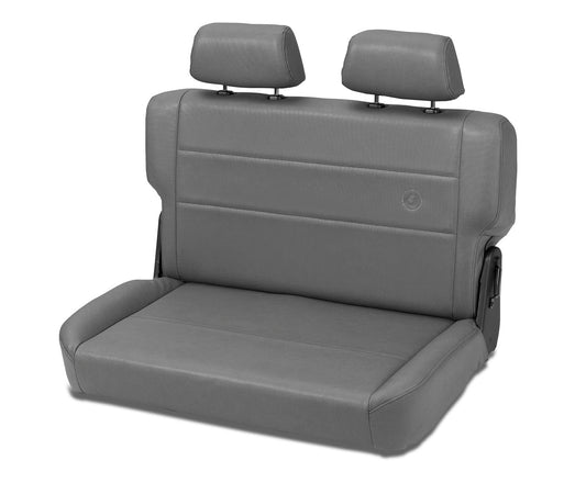Trailmax II Fold-N-Tumble Seat - Jeep '55-83 CJ5 / '76-86 CJ7 / '87-95 Wrangler YJ; Rear (All Vinyl; Charcoal/Gray)