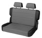 Trailmax II Fold-N-Tumble Seat - Jeep '55-83 CJ5 / '76-86 CJ7 / '87-95 Wrangler YJ; Rear (Center Fabric Insert; Black Denim)