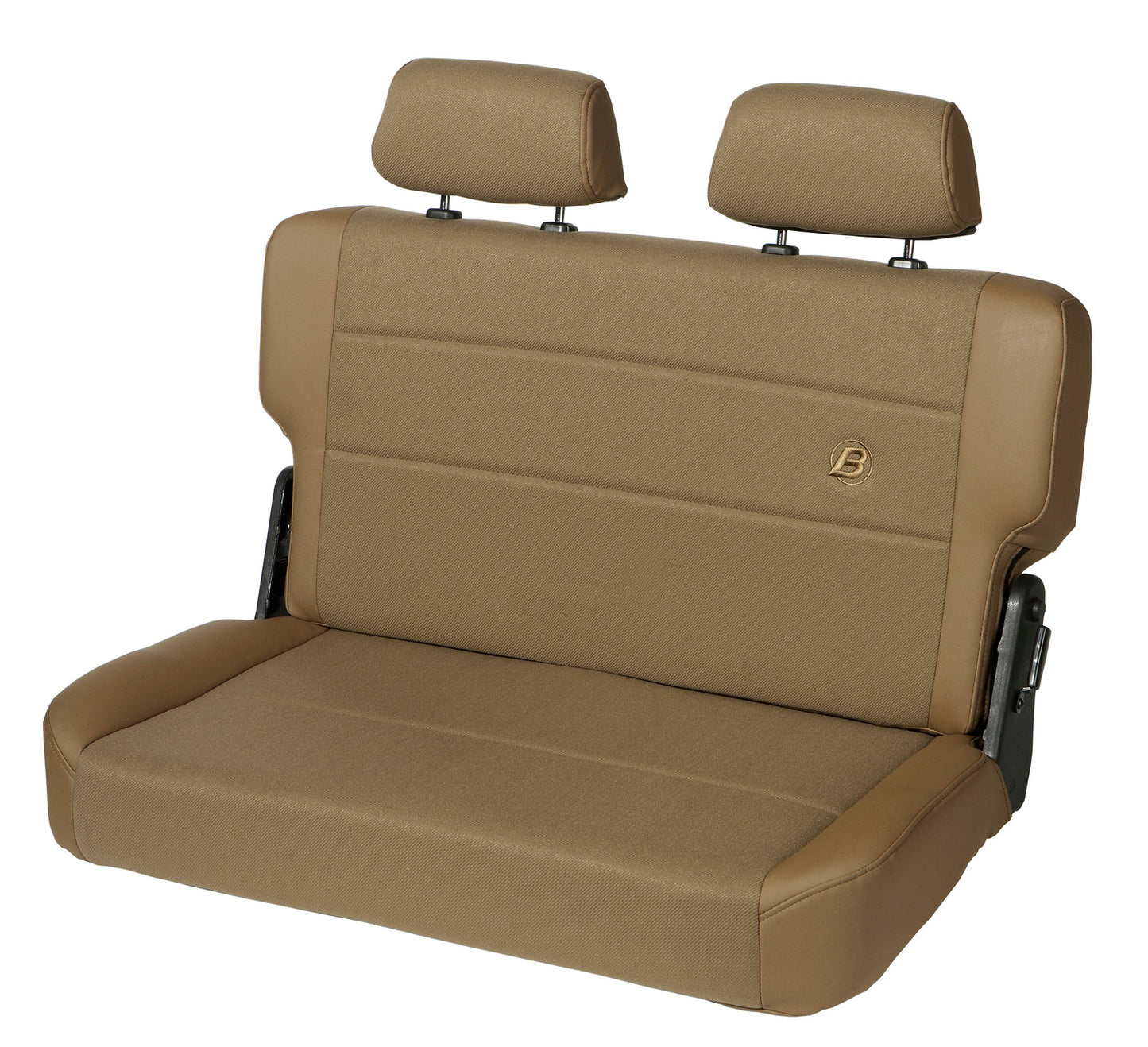 Trailmax II Fold-N-Tumble Seat - Jeep '55-83 CJ5 / '76-86 CJ7 / '87-95 Wrangler YJ; Rear (Center Fabric Insert; Spice)