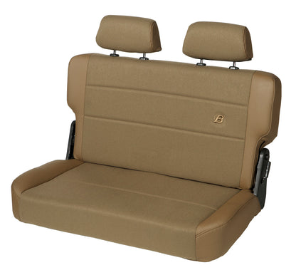 Trailmax II Fold-N-Tumble Seat - Jeep '55-83 CJ5 / '76-86 CJ7 / '87-95 Wrangler YJ; Rear (Center Fabric Insert; Spice)