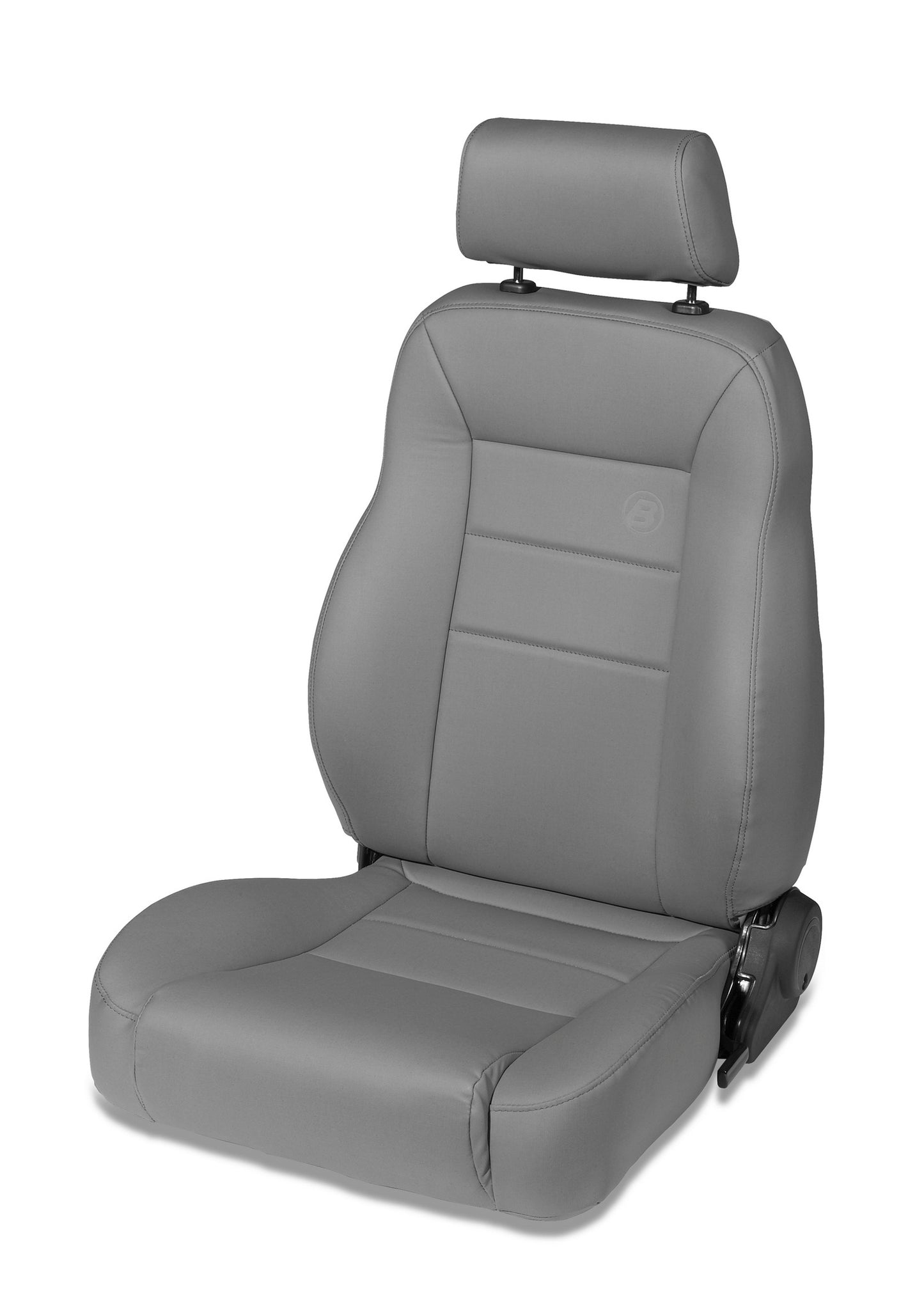 Trailmax II Pro Seat - Jeep '76-86 CJ7 / 87-95 Wrangler YJ / 97-06 Wrangler TJ; Front Driver Side (All Vinyl; Charcoal/Gray)