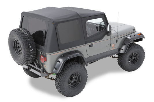 Replace-A-Top For OEM - Jeep '87 Wrangler YJ (Black Crush; Clear Windows; Door Skins Included)