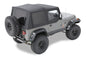 Replace-A-Top For OEM - Jeep '87 Wrangler YJ (Black Crush; Clear Windows; Door Skins Included)