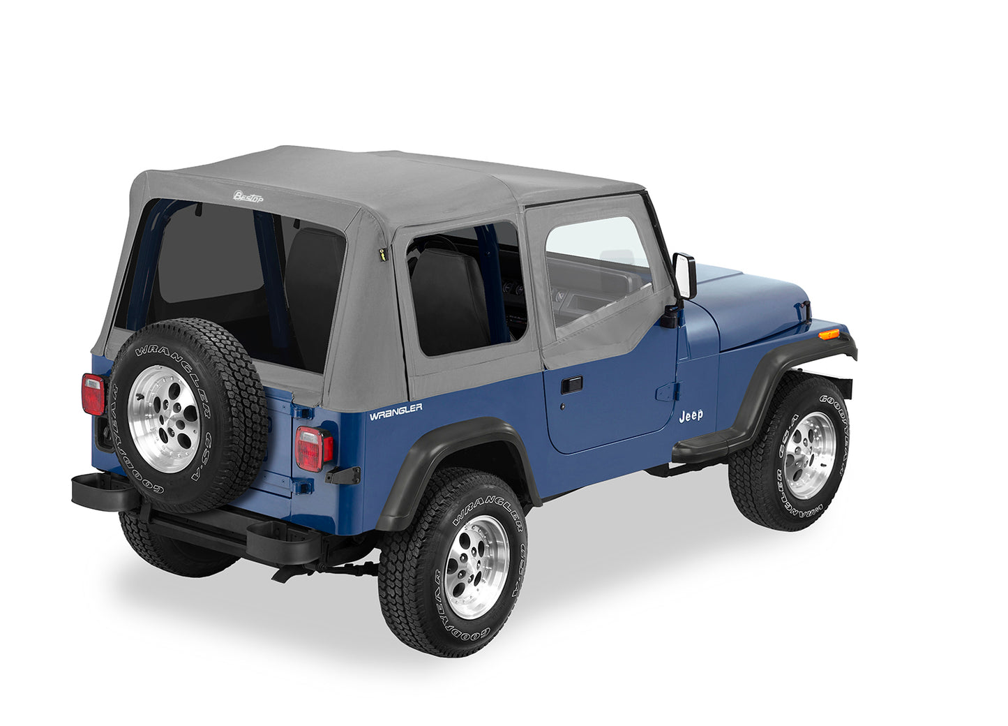 Replace-A-Top For OEM - Jeep '88-95 Wrangler YJ (Charcoal / Gray; Tinted Windows; Door Skins Included)