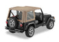 Replace-A-Top For OEM - Jeep '97-02 Wrangler TJ (Dark Tan; Clear Windows; No Door Skins Included)