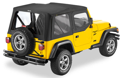 Replace-A-Top For OEM - Jeep '03-06 Wrangler TJ Exc. Unlimited (Black Diamond; Clear Windows; Upper Door Skins Included)