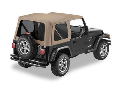 Replace-A-Top For OEM - Jeep '97-02 Wrangler TJ (Dark Tan; Tinted Windows; No Door Skins Included)