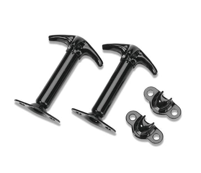 Hood Latches - Jeep '41-49 CJ2 / '49-66 CJ3 / '55-83 CJ5 / '56-75 CJ6 / '76-86 CJ7 / '87-95 Wrangler YJ (Black; Boxed)