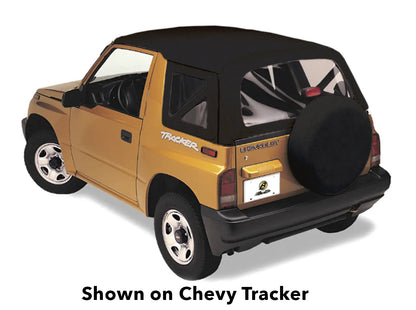 Replace-A-Top For OEM - Chevy/GMC '99-04 Tracker (Black Crush; Clear Windows; No Door Skins Included)