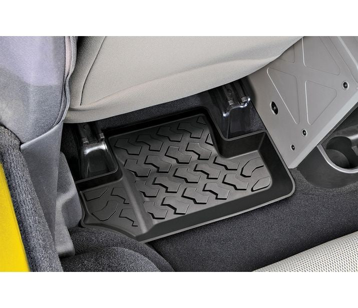 Floor Mats - Jeep '07-10 Wrangler JK 2-Door; Rear (Black)