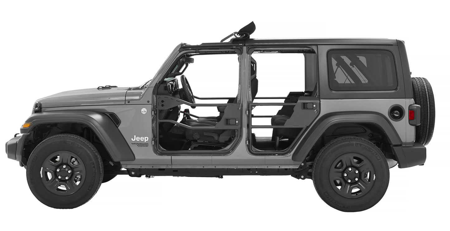 Element Doors - Jeep '20-26 Gladiator / '18-26 Wrangler JL 4-Door (Rear; Matte Black)