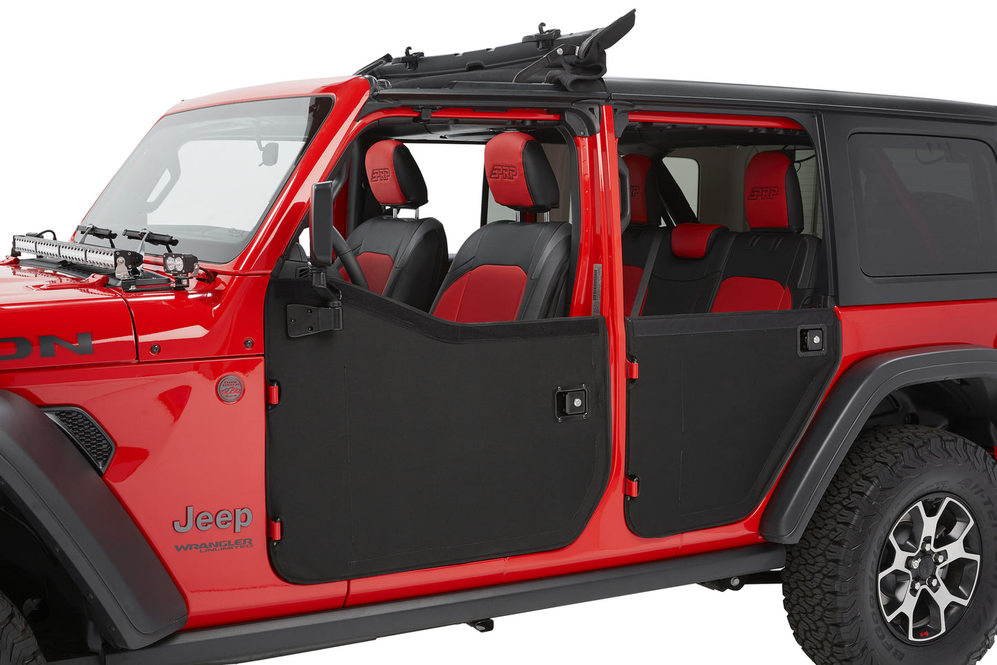 Full Fabric Doors - Jeep '20-26 Gladiator / '18-26 Wrangler JL (Front; Black Twill)